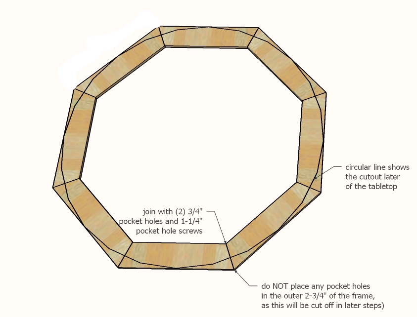 How to Build a Round Table Top with Free Patterns in Different Sizes
